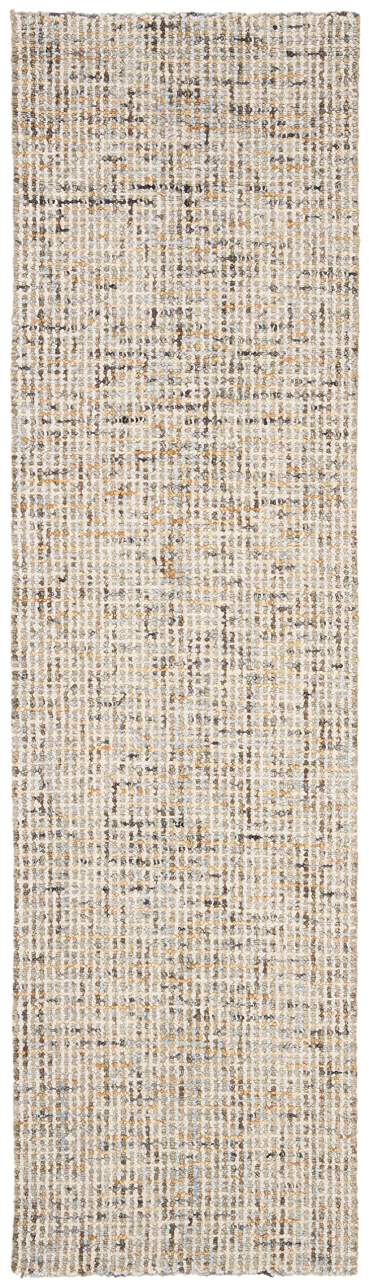 Safavieh Abstract Collection Runner Rug - 2'3'' X 16', Gold & Blue, Handmade Wool, Ideal For High Traffic Areas In Living Room,