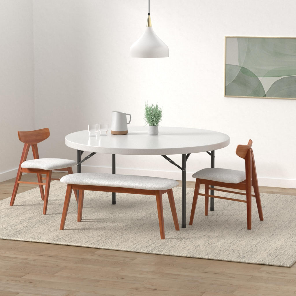 Lorell Banquet Table, 60 by 60 by 29-1/2-Inch, Platinum