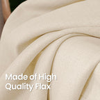 Bgment Natural Faux Linen Curtains For Bedroom, Grommet Thick Linen Semi Sheer Drapes Light Filtering Privacy Window Treatments Curtains For Living Room, Set Of 2 Panels, 52 X 120 Inch, Light Beige
