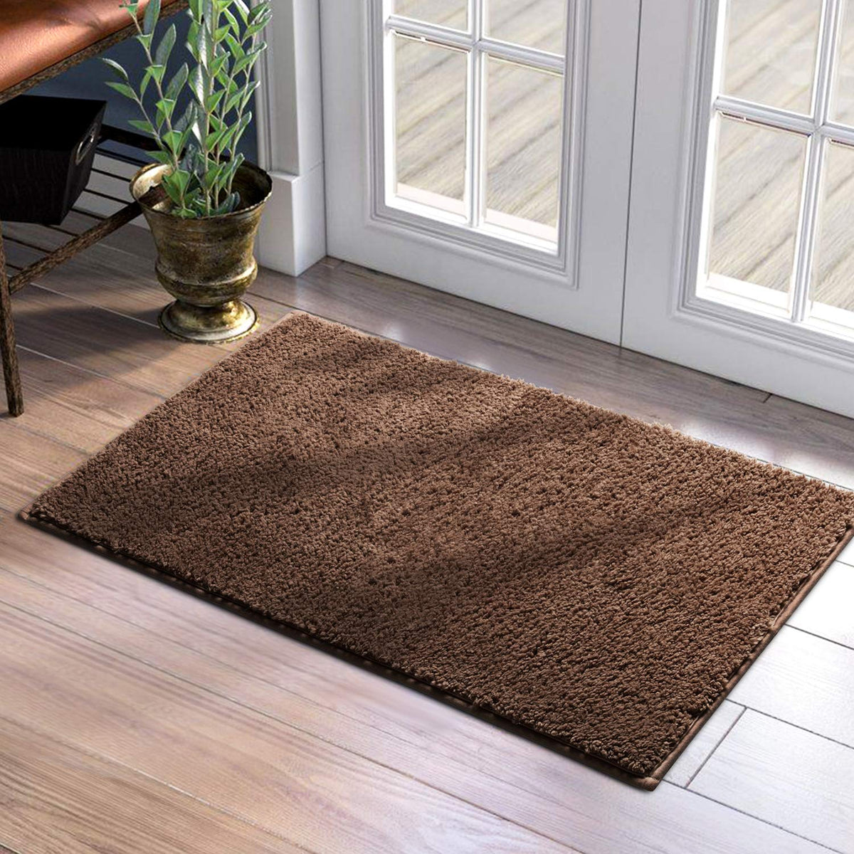 Homeideas Door Mats Indoor, 24 'X36 ' Super Absorbent Non Slip Rugs For Entryway, Front Back Welcome Doormat Dirt Trapper (Bro