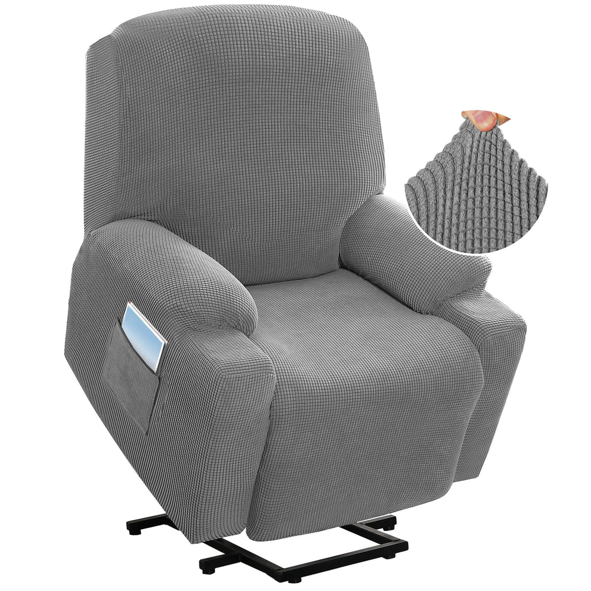 H.Versailtex Stretch Couch Cover Recliner Cover Electric Power Lift Recliner Chair Cover Fitted Standard Large Power Lift Reclin