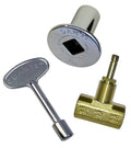 Dante Products Combo Pack with Straight 1/2-inch Globe Valve, Chrome Floor Plate and 3-inch Key