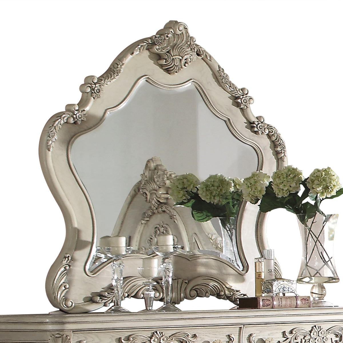 Acme Furniture Ragenardus Mirror, Antique White