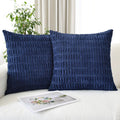 Calitime Throw Pillow Covers Pack Of 2 Comfy Corduroy Boho Striped Decorative Cushion Cases For Couch Sofa Bed Farmhouse 18 X 18