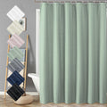 Aiyufeng Moga Extra Long Sage Green Shower Curtain 96 Inch Long, Embossed Texture Fabric Bathroom Shower Curtain, Large Hotel Ba