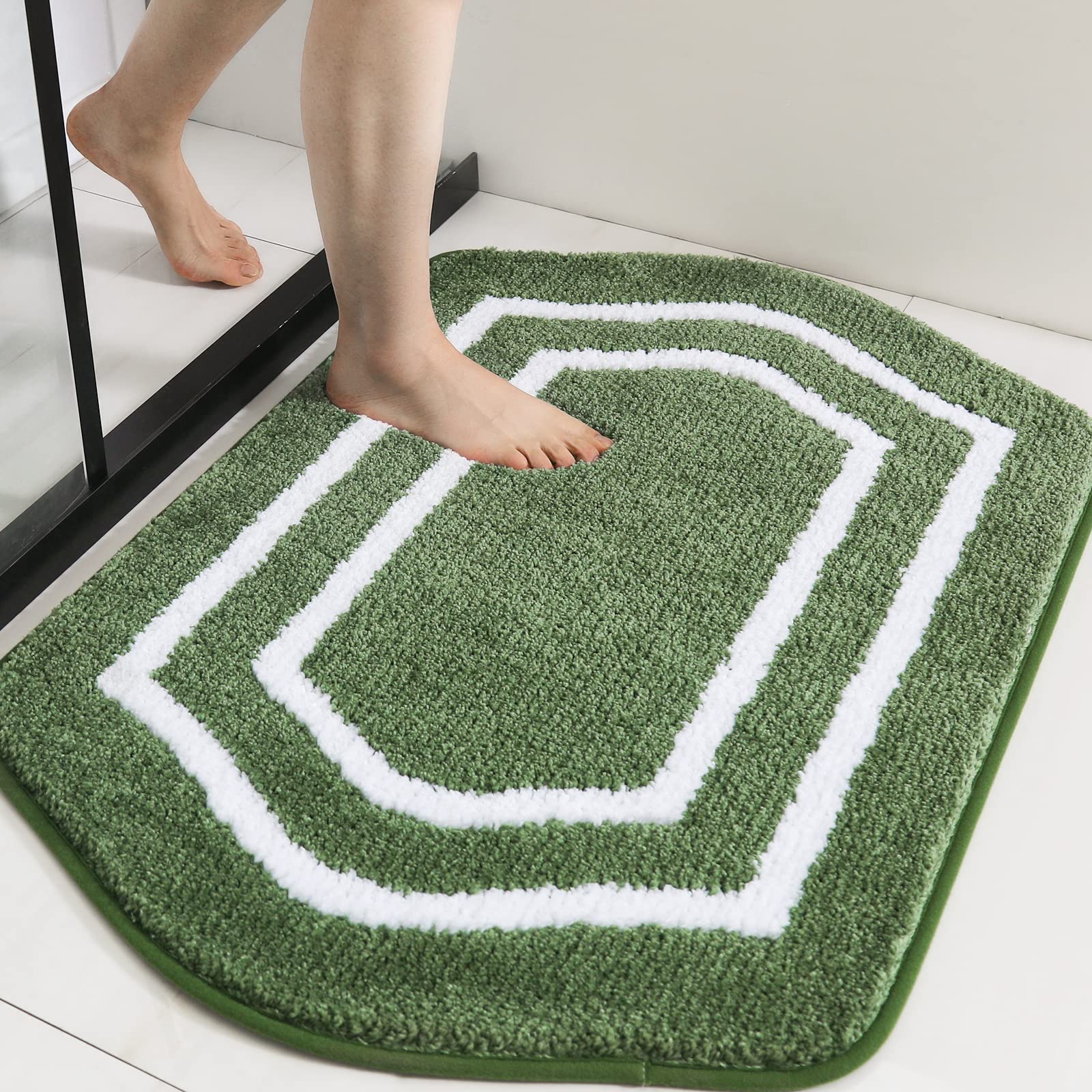 COSY HOMEER Extra Thick Bath Rugs - Anti-Slip Bath Linen Sets Mats Soft Plush 100% Strong Polyester Living Room Bathroom Water A