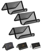 Mr. Pen- Metal Mesh Card Holder, 3 Pack, Black, Card Holder For Desk Business Cards, Desk Card Holder, Business Card Stand, Busi