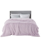 Bedsure Faux Fur King Size Blanket Lavender - Fuzzy, Fluffy, And Shaggy Faux Fur, Soft And Thick Sherpa, Cozy Warm Decorative Gi