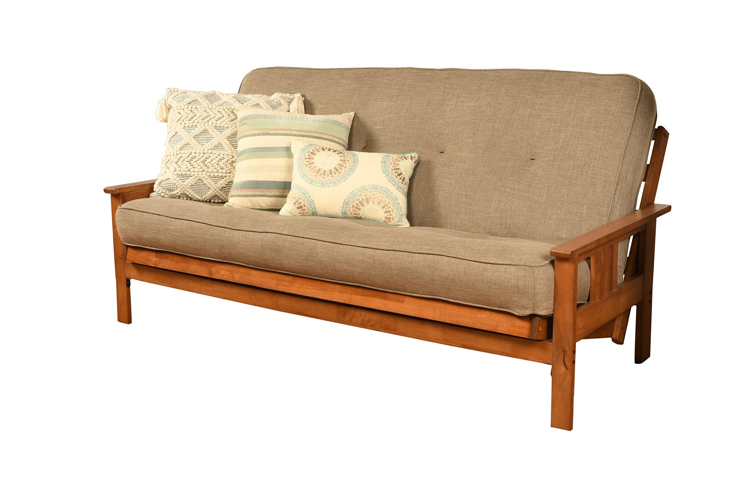 Kodiak Furniture Monterey Futon Set, No Drawers, With Barbados Base And Linen Stone Mattress