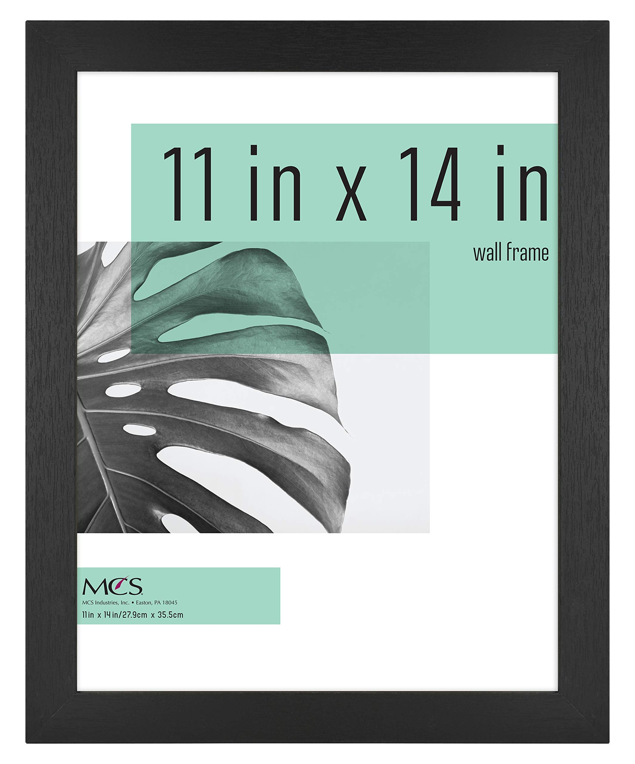 MCS Studio Gallery 11x14 Picture Frame Black Woodgrain, Rectangle Photo Frame for Photos, Posters & Art Prints (1-Pack)