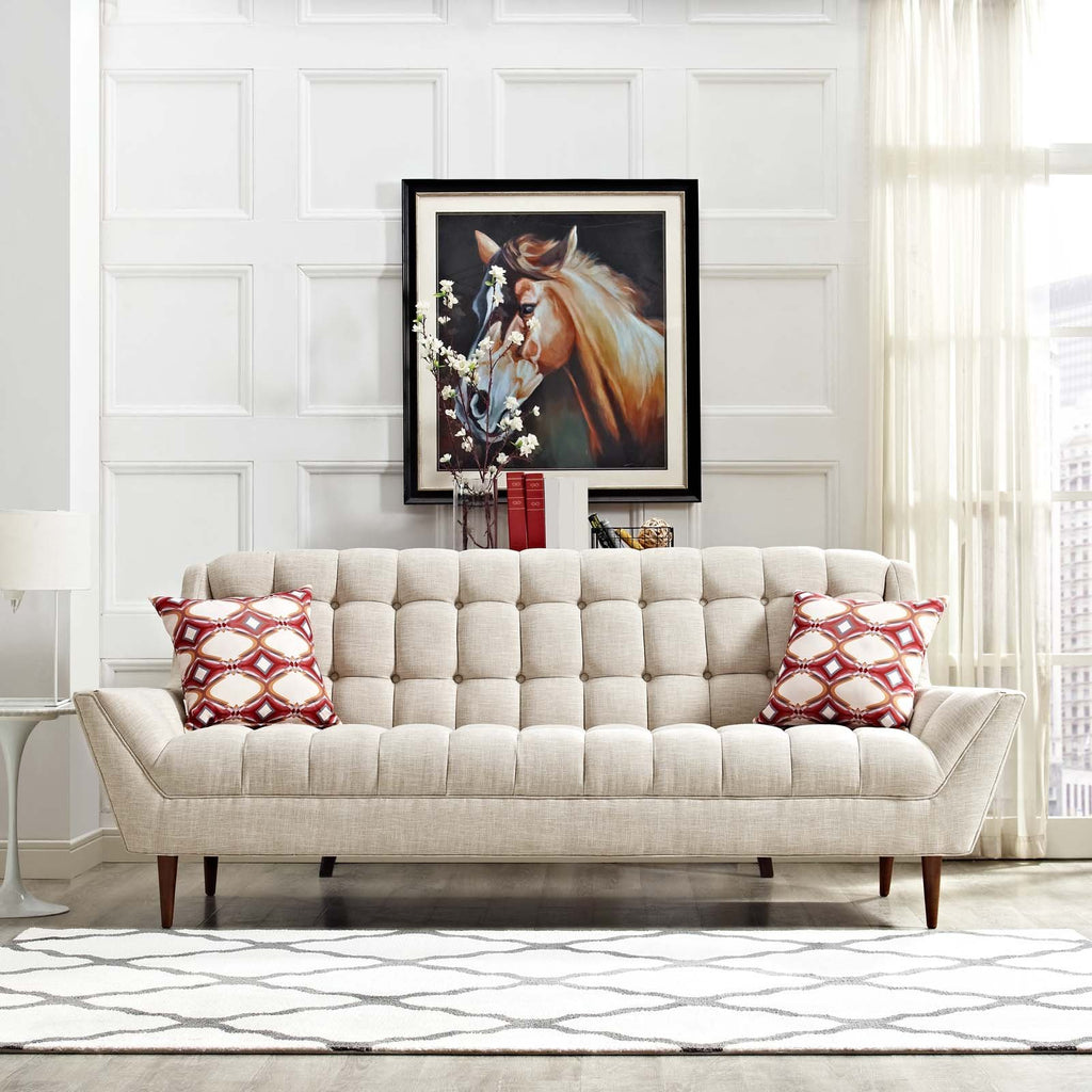 Modway Response Upholstered Fabric, Sofa, Beige