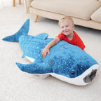Mukouxun 48Inch Whale Shark Stuffed Animal Giant Whale Shark Plush Pillow Toy Realistic Big Whale Shark Stuffed Animals Plush Hu