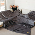 Big Blanket Co    Original Stretch    Light Grey | Extra Large Blanket | 100 Square Feet | Soft, Giant Blanket That Fits The Who