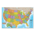 Waypoint Geographic Blue Ocean USA Wall Map (24'' x 36'') - Current UP-to-Date - 1000's of Named Locations & Points of Interest 