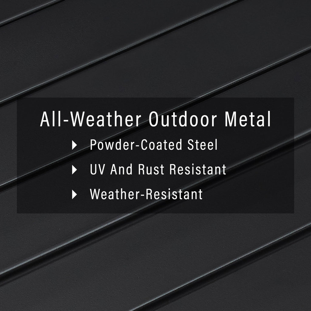 Crosley Furniture CO6321-MB Piermont Outdoor Metal Sectional Coffee Table, Matte Black