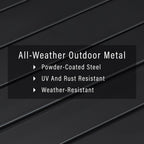 Crosley Furniture CO6321-MB Piermont Outdoor Metal Sectional Coffee Table, Matte Black