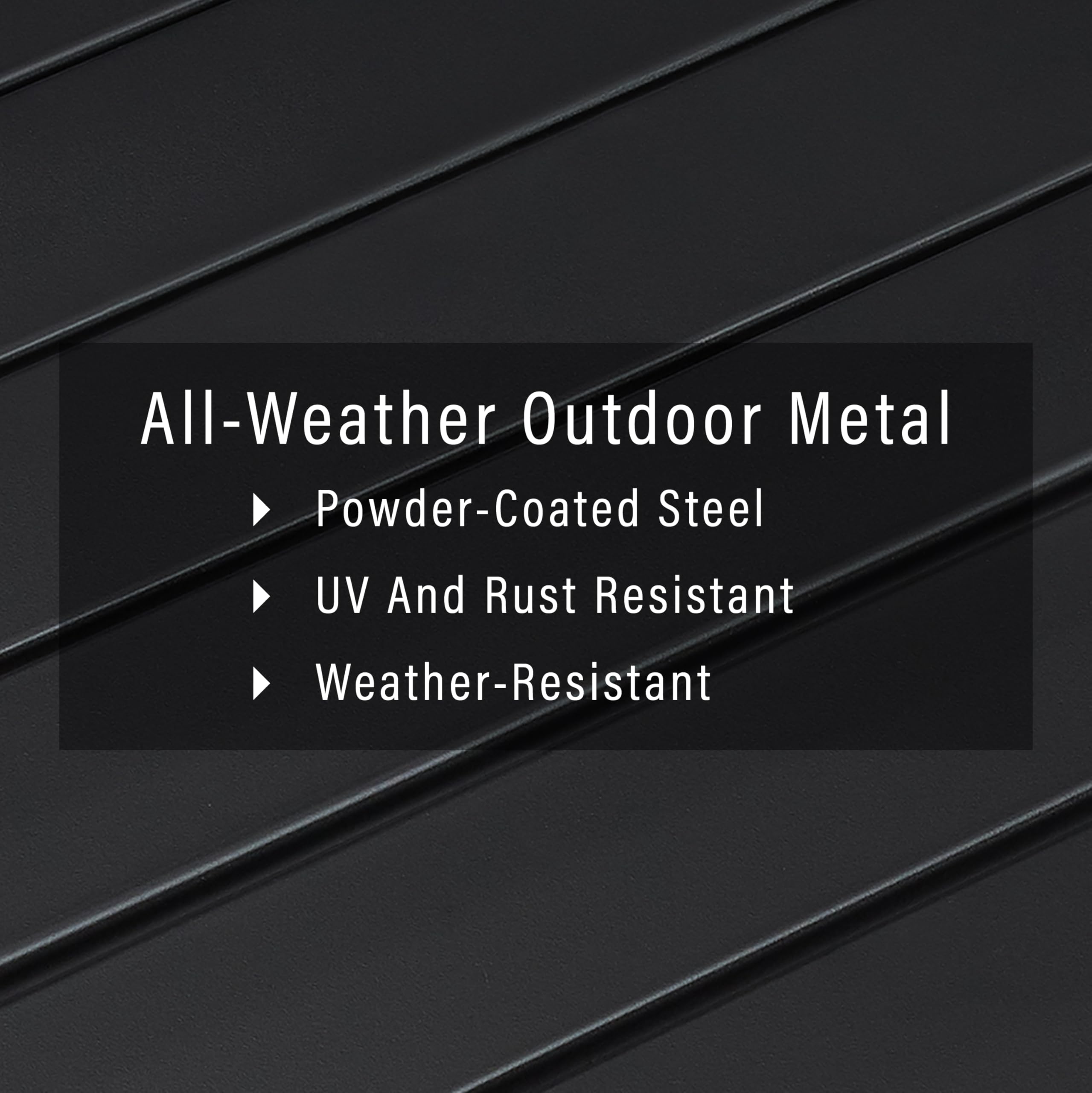 Crosley Furniture CO6321-MB Piermont Outdoor Metal Sectional Coffee Table, Matte Black