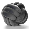 Knot Pillow Ball Round Cushion Pillows, Children Room Decoration Plush Toys Calming Stress Relief Toy (Dark Gray,8.5in/22cm)