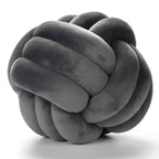 Knot Pillow Ball Round Cushion Pillows, Children Room Decoration Plush Toys Calming Stress Relief Toy (Dark Gray,8.5in/22cm)