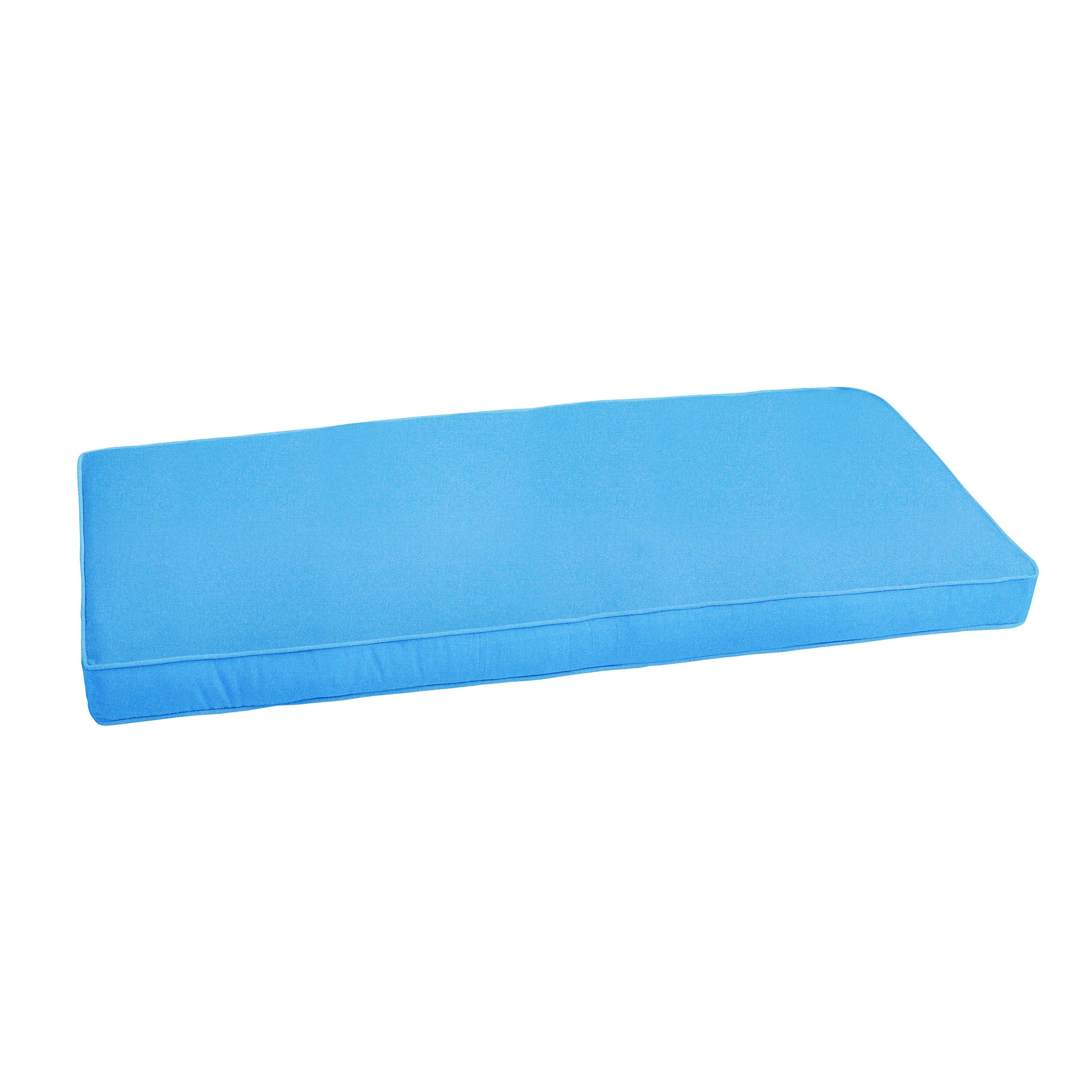Sorra Home Sunbrella Corded Bench Cushion, 1 Count (Pack Of 1), Canvas Capri
