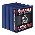 Samsill Durable 1.5 Inch Binder, Made In The Usa, D Ring Binder, Customizable Clear View Binder, Blue, 4 Pack, Each Holds 350 Pa