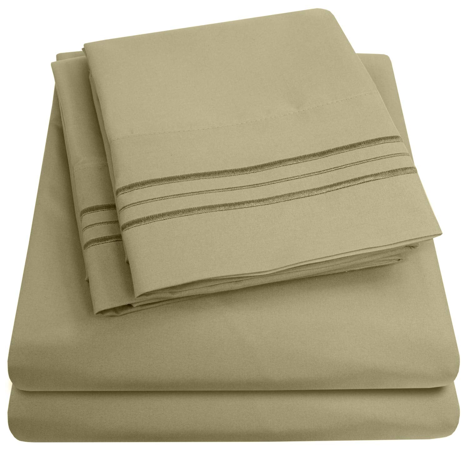 1500 Supreme Collection California King Sheet Sets Sage Green - Luxury Hotel Bed Sheets And Pillowcase Set For California King M