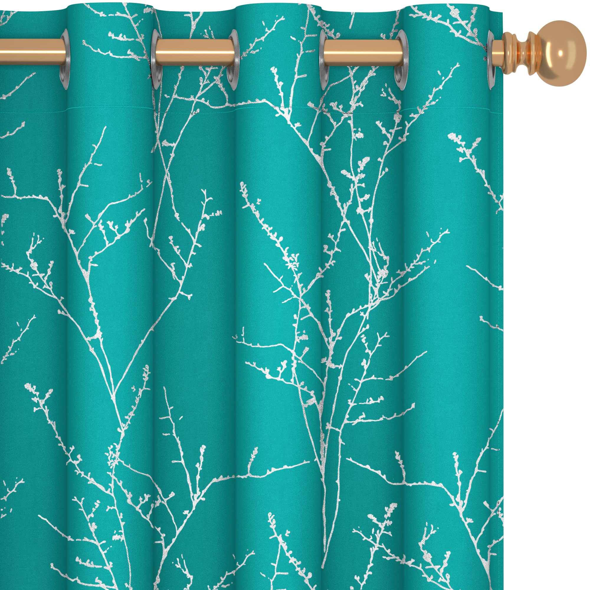 Deconovo Blackout Curtains For Big Windows, Sliding Glass Door, 108 Inches Long, Pack Of 2, Noise Reducing Window Curtains With