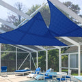 E&K Sunrise 8' X 8' X 11' Sun Shade Sail Right Triangle Canopy Shade Cover Uv Block For Patio Backyard Garden Outdoor (Blue)