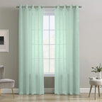 Richmark International Boucle Sheer Grommet Curtain Panel 52 x 108 in Surf Spray