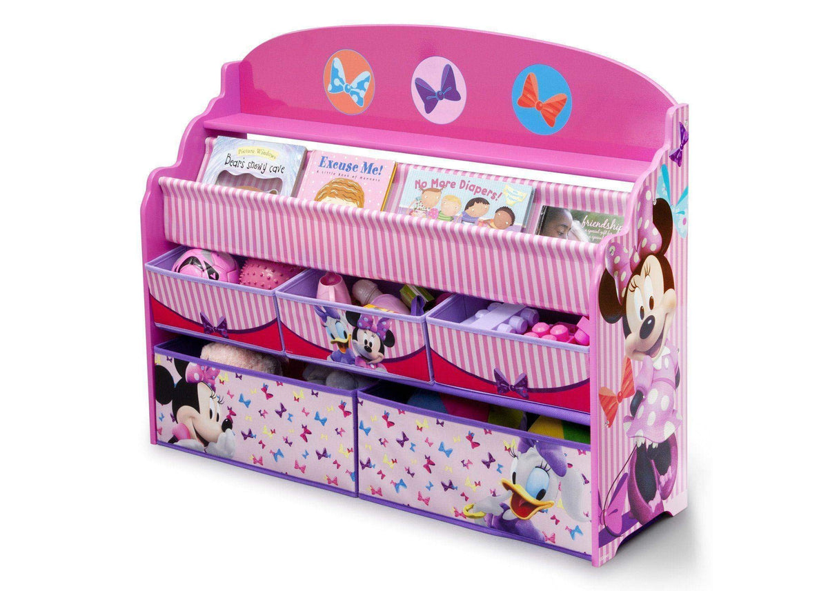 Delta Children Deluxe Book & Toy Organizer, Disney Minnie Mouse