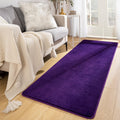Softlife Washable Runner Rug for Bedroom Living Room Rug, 2x6 Purple Soft Fluffy Hallway Runner Rug, Non-Slip Indoor Carpet for 
