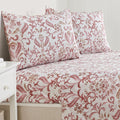 Great Bay Home 3-Piece Floral Print Ultra-Soft Microfiber Sheet Set. Wrinkle Free, Comfortable, All-Season Bed Sheets. (Twin, Wa
