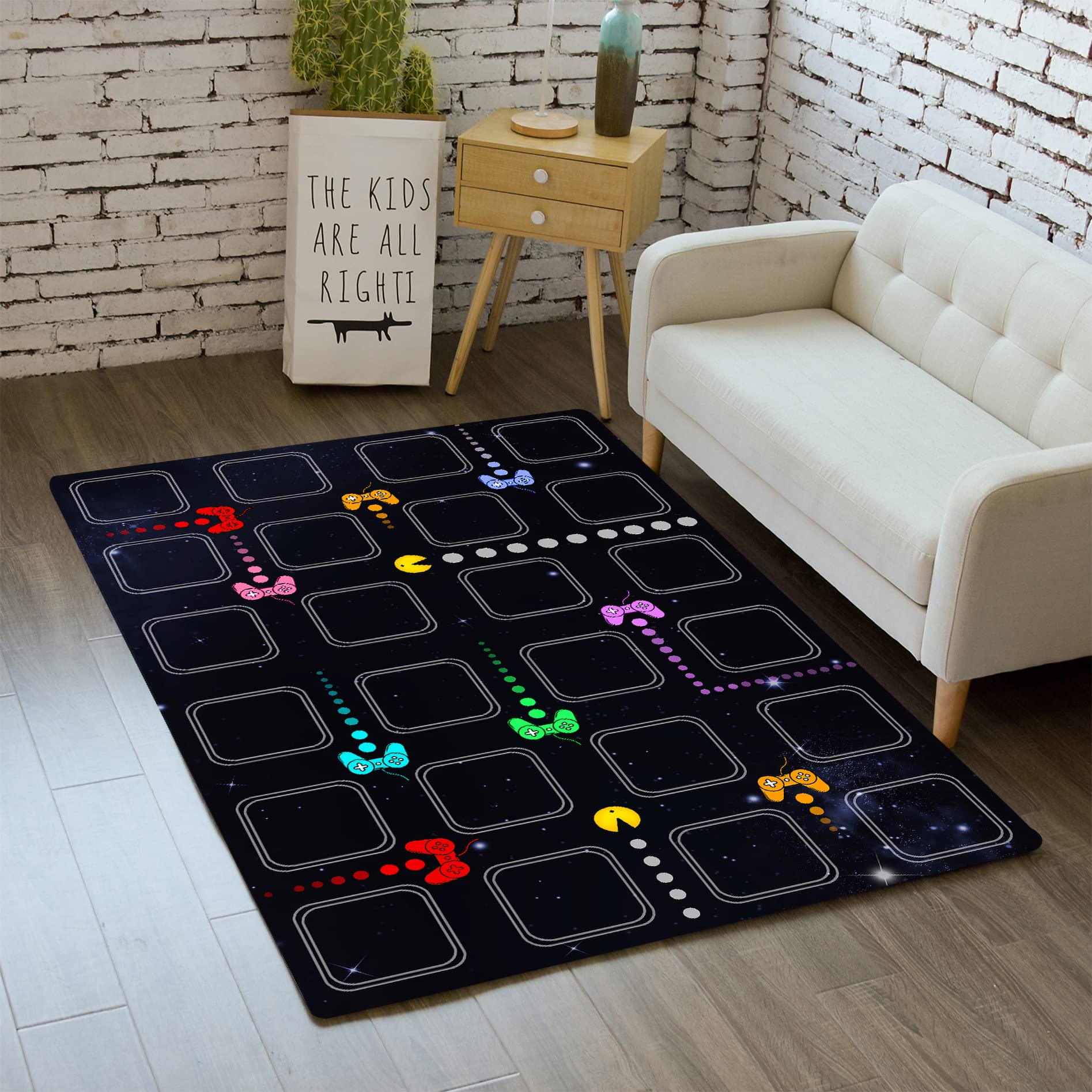 Gamer Area Rugs For Boys Bedroom, Gaming Rugs For Kids Room Home Decor Controller Gamepad Carpet Doormat 2'X3'