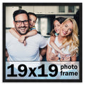 CountryArtHouse 19x19 Frame Black Solid Pine Wood Picture Frame Includes UV Acrylic Plexiglass, Acid Free Foam Backing Board and