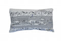 HomeRoots Cream 24' White Homer Spit Daylight Skyline Lumbar Decorative Pillow