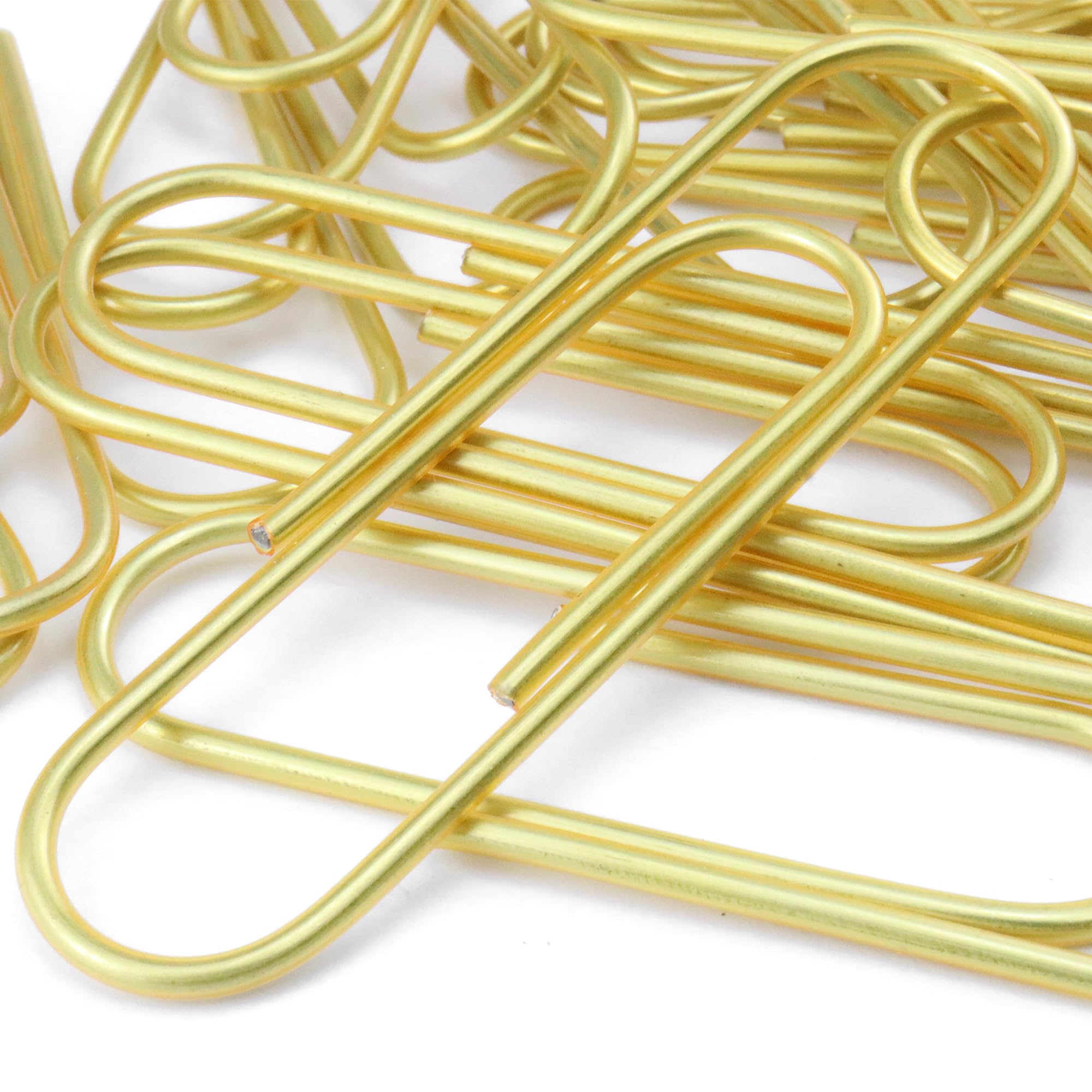 Heehee 4 Inch Large Paper Clips 35 Pcs Brightly Colored Gold Vinyl Coated Rust Resistant Smooth Finish Large Jumbo Paperclips Fo