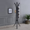 Kings Brand Furniture-Laporte 9-Hook Freestanding Metal Coat & Hat Rack Stand  Black -Like New