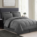 Sweet Home Collection 8 Piece Comforter Set Bag With Checkered Design (Pack Of 3)