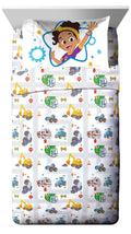 Jay Franco Blippi & Meekah Trucks Sheet Set - Twin Size Sheet Set - Super Soft Kids Cartoon Vehicles 3 Piece Bedding Set - Micro