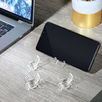 Jetec 20 Pieces Acrylic Display Holder Rock Stand Clear Display Easel Stands Pedestal Small Collectibles Display Stands For Disp
