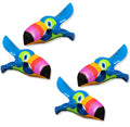 O2COOL Bocaclips - Beach Towel Clips for Beach Chairs, Patio and Pool Accessories Clothes Pins or Bag Clips - (Toucan) 4 Clips