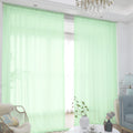 Window Light Green Sheer Curtains 90 Inches Long 2 Panels Sheer Curtain Basic Rod Pocket Panel For Bedroom Children Living Room