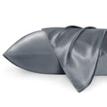 Bedsure Satin Pillowcase Standard Set Of 2 - Space Grey Silky Pillow Cases For Hair And Skin 20X26 Inches, Pillow Covers With En
