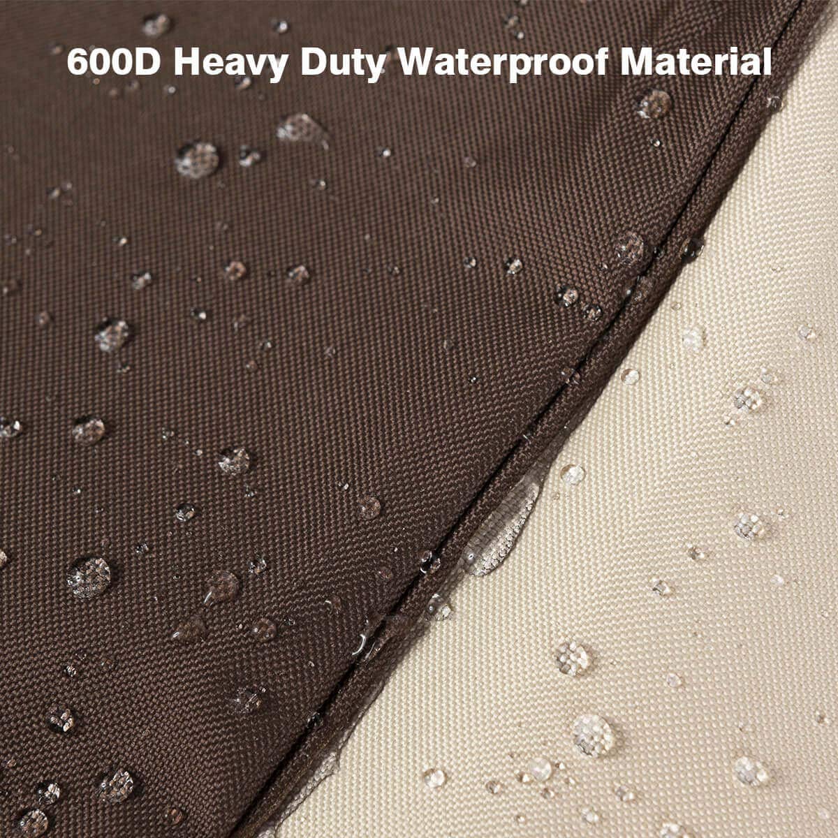 Vailge Stackable Patio Chair Cover,100% Waterproof Outdoor Chair Cover, Heavy Duty Lawn Patio Furniture Covers,Fits For 4-6 Stackable Dining Chairs,36'Lx28'Wx47'H,Beige&Brown