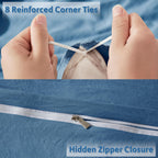 Nestl Twin Duvet Cover Set - Soft Prewashed Blue Heaven Duvet Cover Twin/Twin Xl, 2 Piece, With Zipper Closure, 1 Duvet Cover 68X90 Inches And 1 Pillow Sham