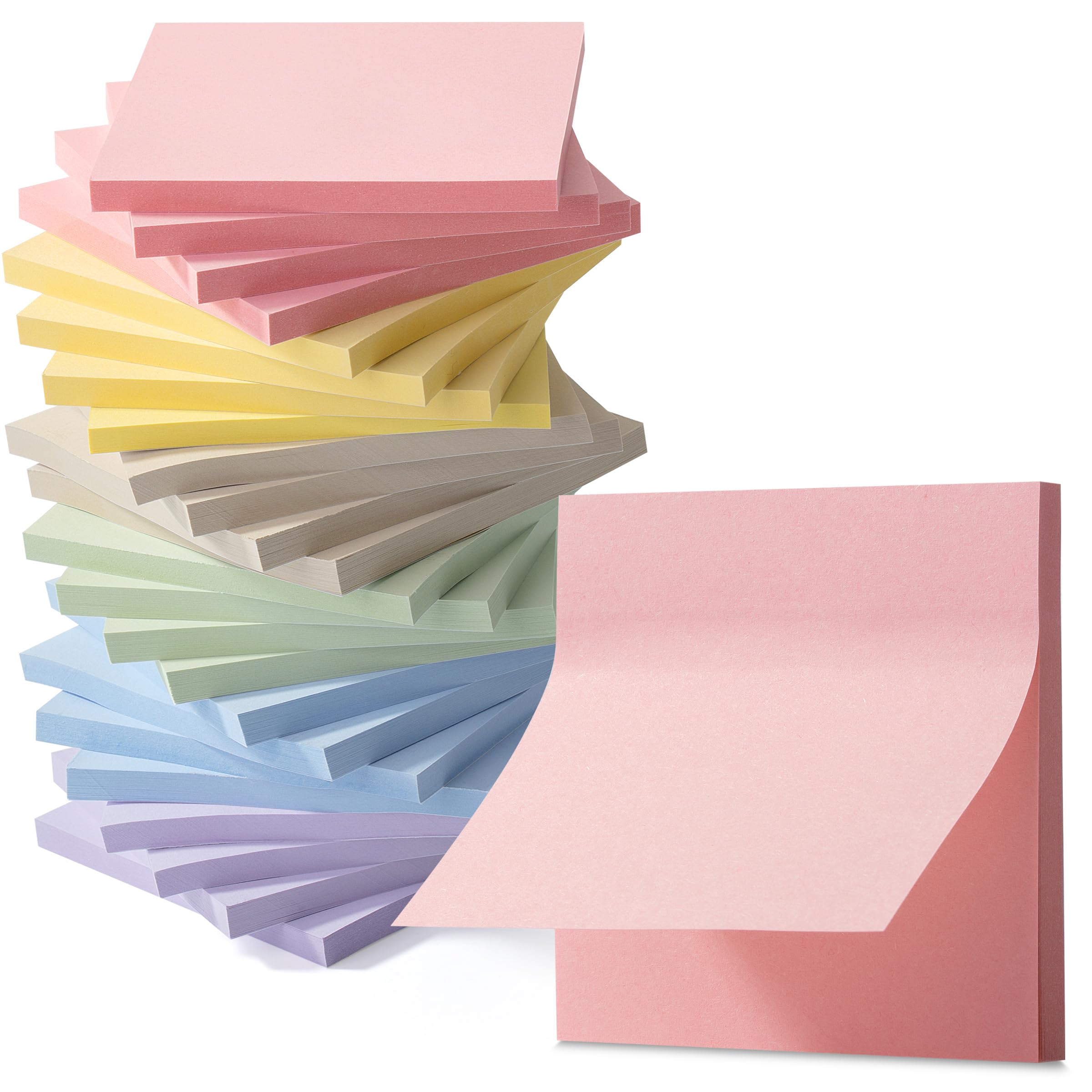 Mr. Pen- Sticky Notes, 3'X3', 24 Pads, Pastel Colors, Self-Stick Pads, Aesthetic, Colorful, Bulk
