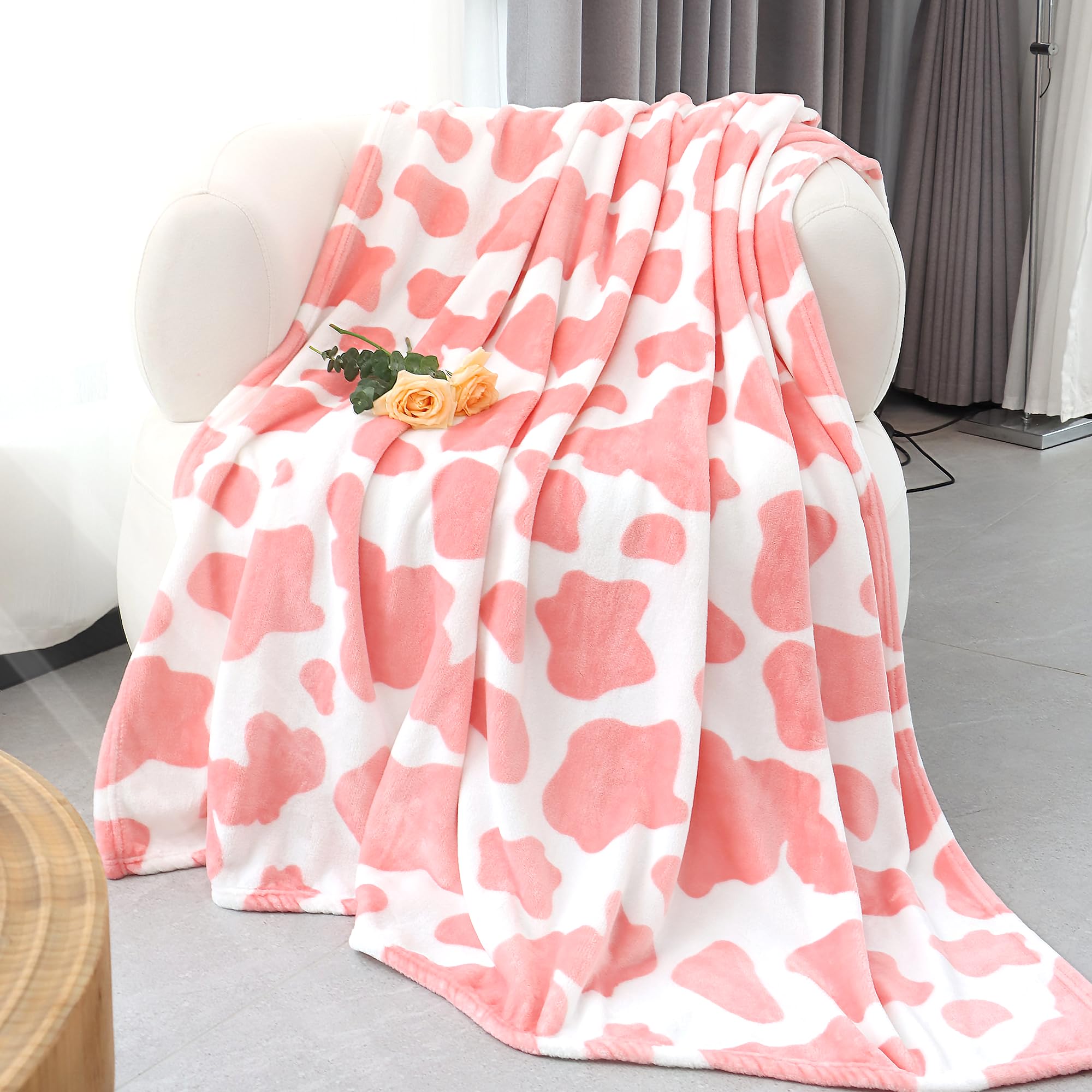 Light Pink Throw Blanket 50X60 Inches Fuzzy Decorative Fleece Blanket For Couch Bed Pink Gifts Stuff Decor For Teens Girls Women