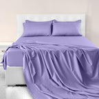 Ldc California King Sheet Set - 6 Pc Brushed Microfiber Bed Sheets 16 Inches Deep Pockets - Embroidered & Plain Pillowcases - Ho