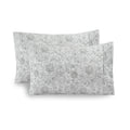 Elegant Comfort Ultra Soft Set Of 2 Floral Print Pillowcases - 1500 Premium Hotel Quality Microfiber, Soft And Smooth Envelope Closure 2-Piece Pillow Covers - King, Paisley Gray