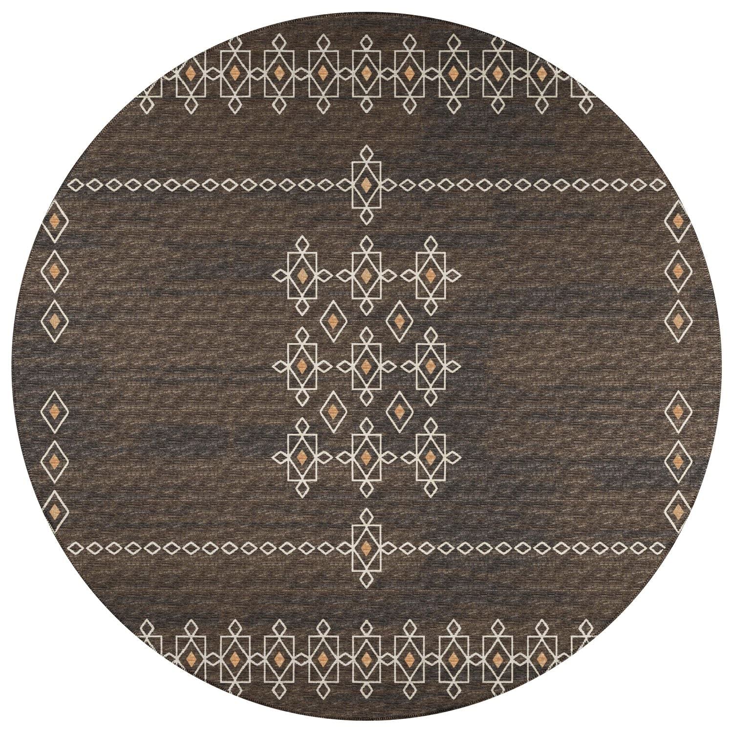 Sedona Sn3 Brown Transitional Rug Round 10' X 10'